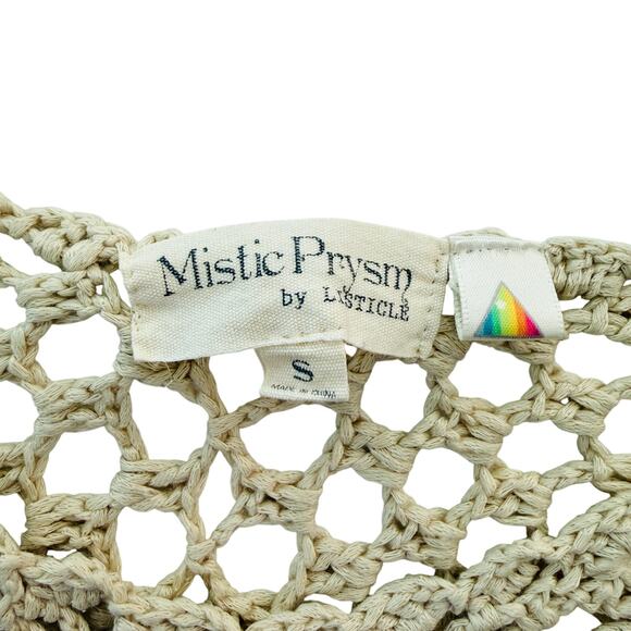 Listicle Boho Top Small Cream Neutral Bell Sleeves - Picture 4 of 13